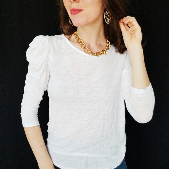 Joie Tops - Joie 100% linen puff shoulder -B2